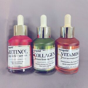 RETINOL / COLLAGEN /  VITAMIN C *BUNDLE*
NEOGOLD YOU GET ALL 3 for $20